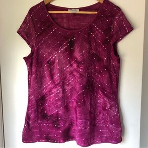 Embroidered Top with Sparkle